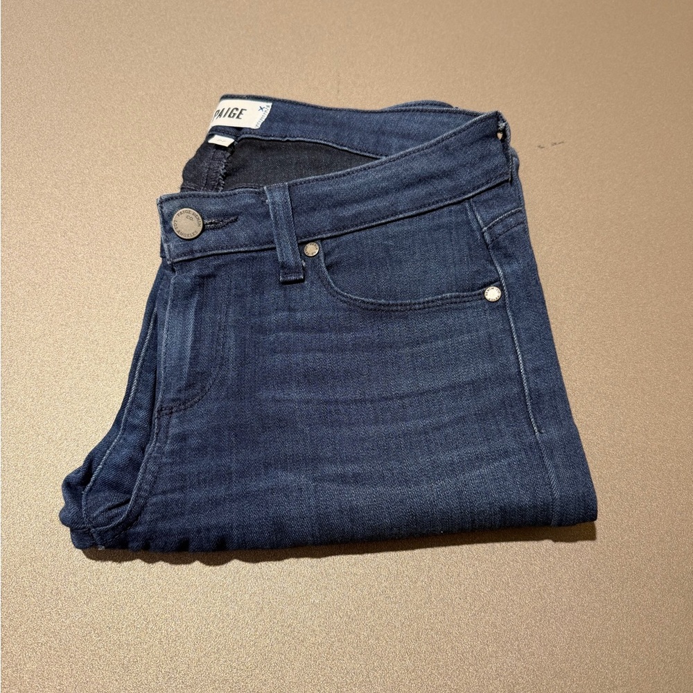 PAIGE Dark Blue Skinny Ankle Jeans